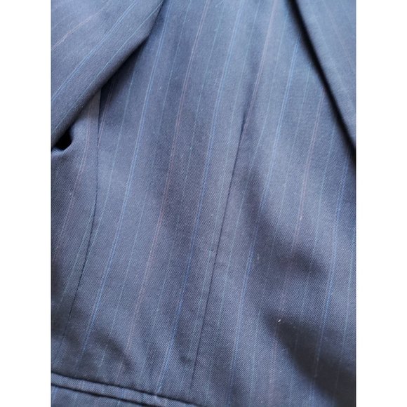 Navy Blue Pinstripe Suit - Picture 3 of 6